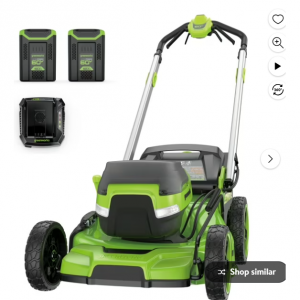 $151 off Greenworks 60V 21” Self-Propelled Lawn Mower with (2) 5.0 Ah Batteries & Rapid Charger 