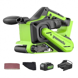 Greenworks BEG401 24V 无刷无绳 3in. x 18in. 带式砂光机套件仅需$89.99 @ woot