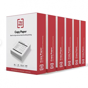 TRU RED™ 8.5" x 11" Copy Paper, 20 lbs., 92 Brightness, 600 Sheets/Ream, 6 Reams/Carton (TR62091)