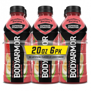 BODYARMOR Sports Drink Sports Beverage, Strawberry Banana, 20 Fl Oz (Pack of 6) @ Amazon