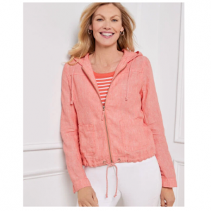 25% Off Washed Linen Hooded Jacket @ Talbots