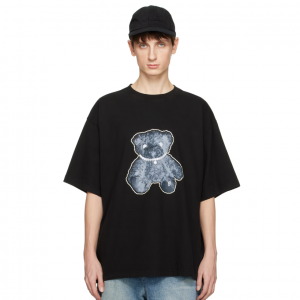 38% Off We11done Black Necklace Teddy T-Shirt @ SSENSE	