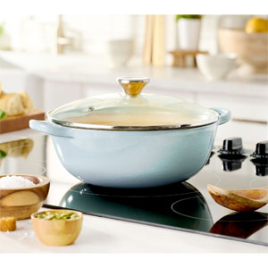 Le Creuset 3.5-Qt Cast Iron Chef's Soup Pot w/ Glass Lid @ QVC