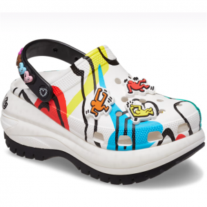 Crocs US官網 Crocs Keith Haring Mega Crush 塗鴉聯名款光輪洞洞鞋7折熱賣 