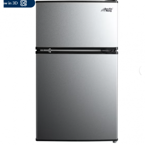 $73 off Arctic King 3.2 Cu ft Two Door Mini Fridge with Freezer, Stainless Steel, E-Star @Walmart