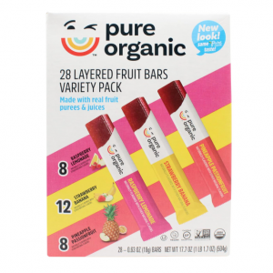 Pure Organic Layered Fruit Bars Variety Pack 28 count (Pack of 1) @ Amazon