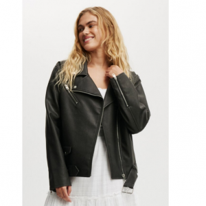 58% Off Roman Faux Leather Biker Jacket @ Cotton On AU