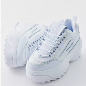 55% Off FILA Disruptor 2 Glitter Wedge Sneaker @ Urban Outfitters