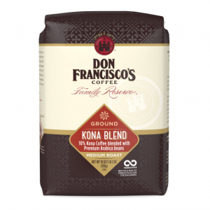 Don Francisco’s Kona Blend Medium Roast Ground Coffee, 10% Kona, (18 oz Bag) @ Amazon