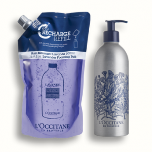 薰衣草沐浴泡沫瓶子+补充装