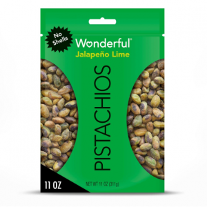 Wonderful Pistachios No Shells, Jalapeño Lime, 11 Ounce Resealable Bag @ Amazon