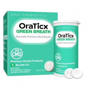 OraTicx Green Breath Oral Care Probiotics, Mint Flavor 30 Lozenges 1-PK @ Amazon