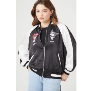 40% Off My Melody & Kuromi Reversible Souvenir Jacket @ Forever 21