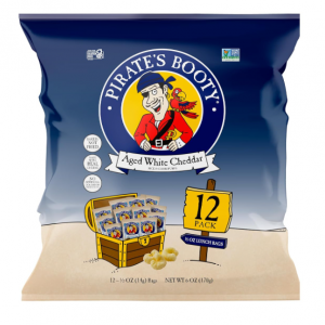 Pirate's Booty Aged White Cheddar Cheese Puffs, 0.5oz Individual Size Bags (12 Count) @ Amazon