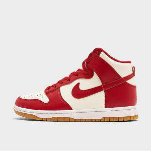 Finish Line官網 Nike Dunk High Retro 女款紅色高幫運動板鞋7.7折熱賣  