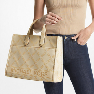 51% Off Gigi Large Empire Logo Jacquard Tote Bag @ Michael Kors AU