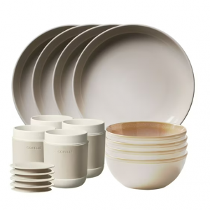 Corelle Stoneware 16-piece Dinnerware Set, Service for 4, Oatmeal @ Walmart