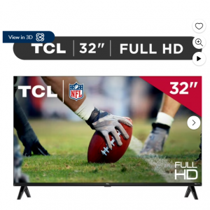 $13 off TCL 32" Class 3-Series Full HD 1080p LED Smart Roku TV - 32S357 @Walmart