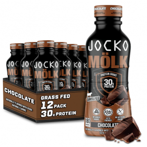 Jocko Mölk Protein Shakes – Naturally Flavored Protein Drinks, Oz, 12pk, (Chocolate) @ Amazon