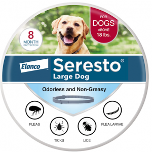 Seresto 兽医推荐超18 磅大型犬防跳蚤和蜱虫项圈，1 个