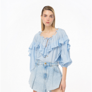 PINKO Blouse with maxi flounce 上衣