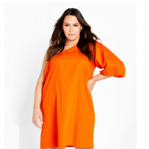 Jemma Dress - orange fizz 单肩连衣裙