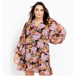 Juliet Print Dress - black 碎花裙