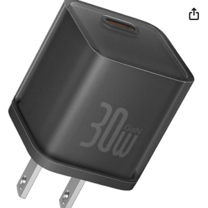 Extra 40% off Baseus USB C Wall Charger 30W PD Charger, GaN Fast Charger Block @Amazon