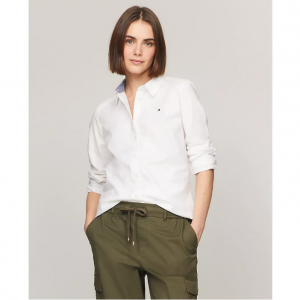 Tommy Hilfiger Solid Stretch Oxford Regular Fit 女士衬衫