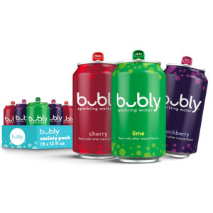 bubly Sparkling Water, zero calories, zero sugar, Variety Pack, 12oz Cans (18 Pack) @ Amazon