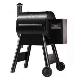 Traeger Pro 575 黑色带Wifi的颗粒烧烤炉带排烟器