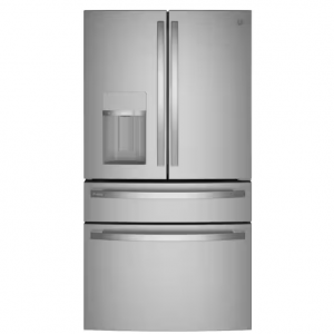 GE Profile 27.9 cu. ft. 智能 4 门法式对开门冰箱，带指纹识别功能
