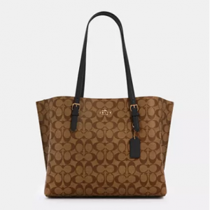 56% Off Mollie Tote Bag In Signature Canvas @ Coach Outlet CA