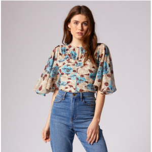 73% Off Foster Short Sleeve Silk Top @ Joie