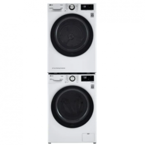 LG LGWADREW1455 堆叠式洗衣机和烘干机套装，带前置洗衣机和电动烘干机