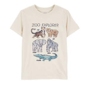 儿童动物印花短袖T恤