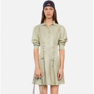 The Kooples Short light green dress with lacing