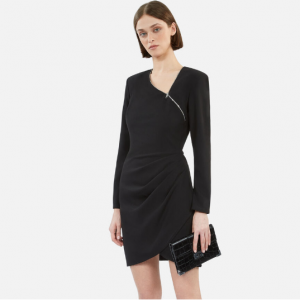 The Kooples Short black crepe dress with zipper 連衣裙