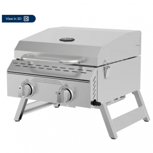 Expert Grill 2 Burner Tabletop Propane Gas Grill, Stainless Steel @ Walmart