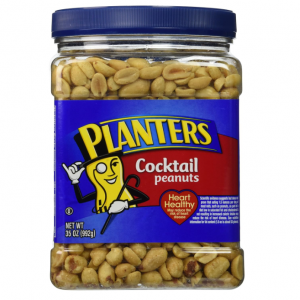 PLANTERS Salted Cocktail Peanuts, 35 oz. Resealable Jar @ Amazon