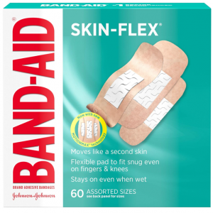 Band-Aid Brand Skin-Flex Adhesive Bandages, Assorted Sizes, 60 ct @ Amazon