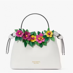 Kate Spade Knott Floral Applique Medium Top-handle Bag