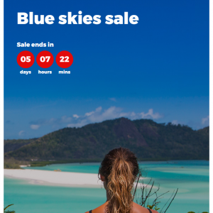 Blue skies sale - Up to 35% off select domestic and international destinations @Virgin Australia