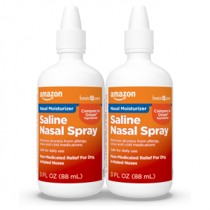 Amazon Basic Care Nasal Relief Spray, Moisturising, Non-Medical, 6 Fl Oz (2 Pack 3 Fl Oz) 