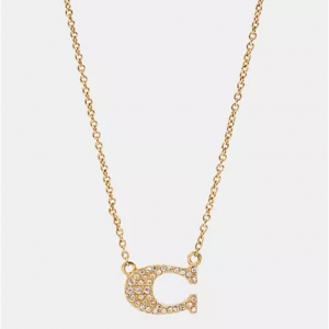 Coach Pave Signature Necklace