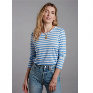 Long Sleeve Striped Linen T-shirt @ Lavender Hill Clothing