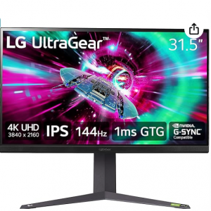 Amazon -  LG 32 英寸 UltraGear 4K UHD (3840x2160) 电竞显示器，7.8折