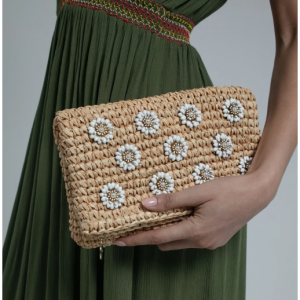 50% Off Abbie Clutch - White Mix @ Wolf & Badger