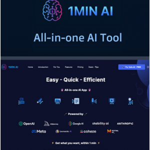 82% off 1minAI: Lifetime Subscription @StackSocial