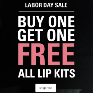 Labor Day: B1G1 Free on Lip Kit + Free Gift @ Kylie Cosmetics